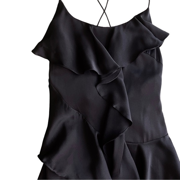 Fame and Partners Black Ruffle Gown - Picture 4 of 6